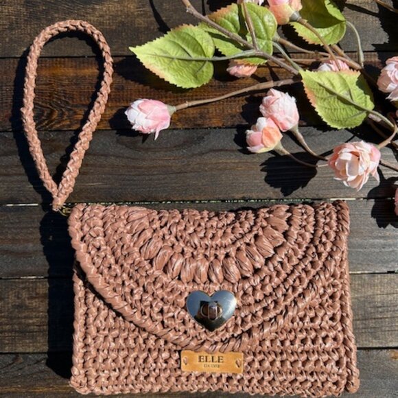 ELLE Raffia Crochet Clutch - Picture 16 of 16